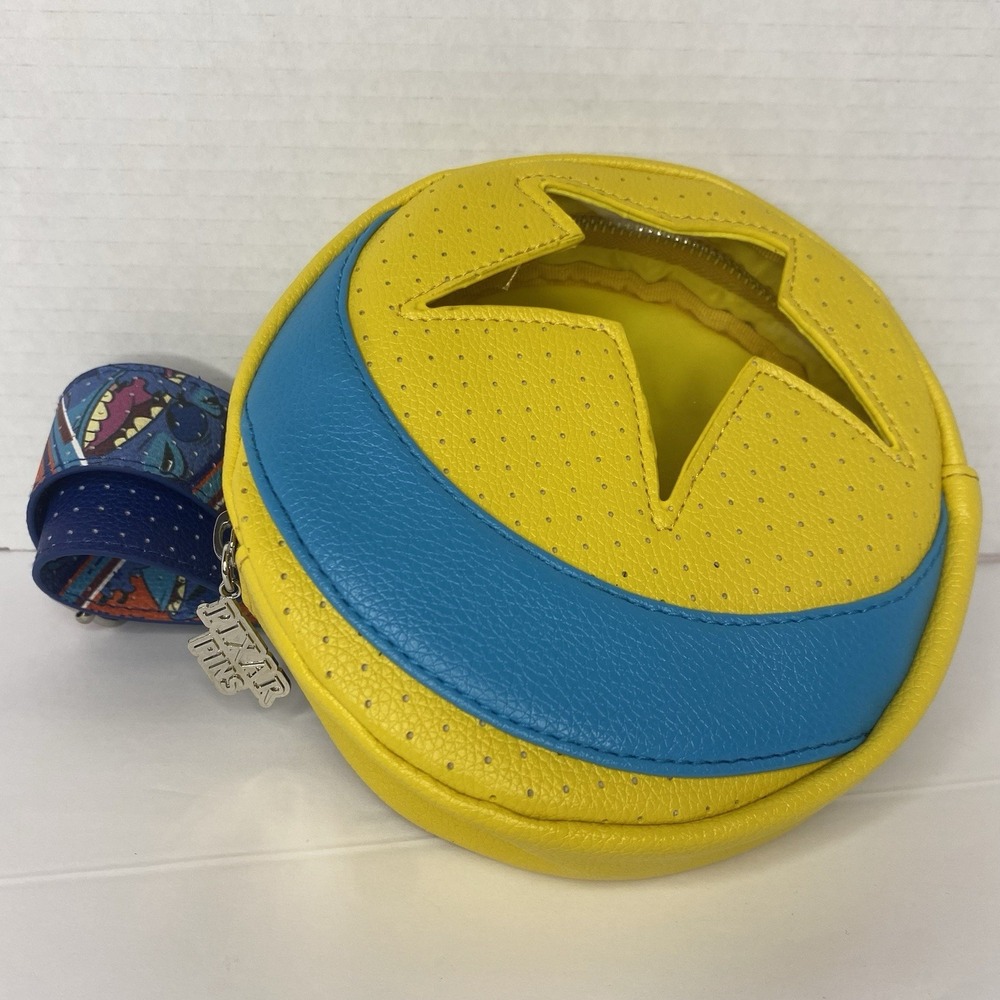 Disney Pixar Ball Pin Trading Crossbody Bag Purse & Disney Strap Stitch Strap
